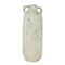22" Cream Magnesium Oxide Textured Amphora Vase with Handles